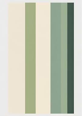 Abstract Vertical Stripes in Green Tones