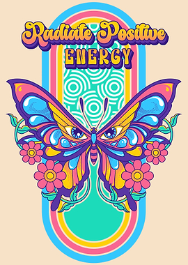Radiate Positive Energy Butterfly Art