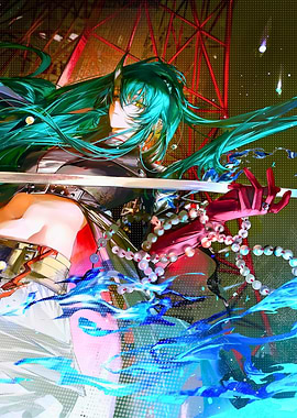 Warrior with Sword and Beads