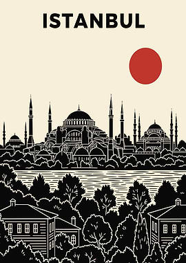 Istanbul Cityscape Illustration