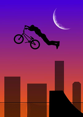 BMX Silhouette at Sunset