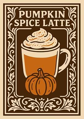 Pumpkin Spice Latte Illustration