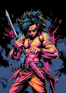 Serie Warriors #1 with Sword Digital Art