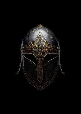 Royal Medieval Helmet – Dark Fantasy Armor Art