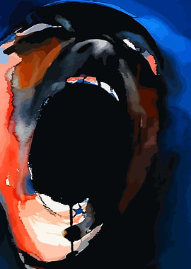 Screaming Face Abstract Art