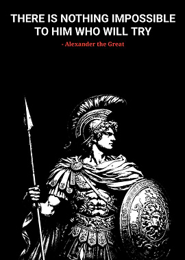 Alexander the Great Inspirational Quote Poster