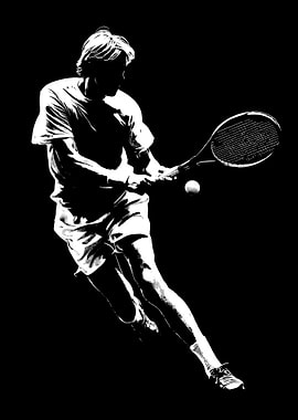 Tennis Player Silhouette