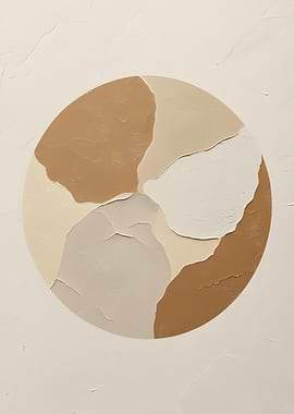 Abstract Circle with Earthy Tones