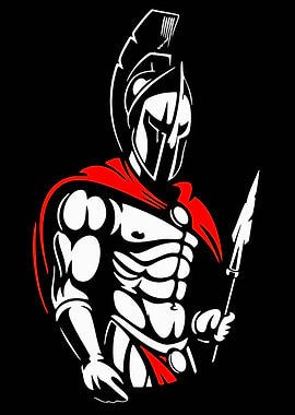Spartan Warrior Illustration