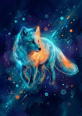 Neon Fox Digital Art
