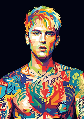 Machine Gun Kelly Pop Art Portrait