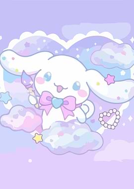 Cinnamoroll in pastel dreamscape