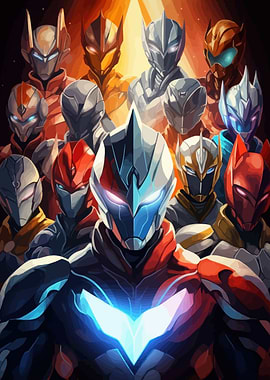 Team of Armored Heroes Digital Art