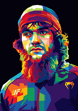 Khamzat Chimaev Pop Art Portrait