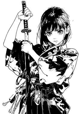 Samurai Girl with Katana