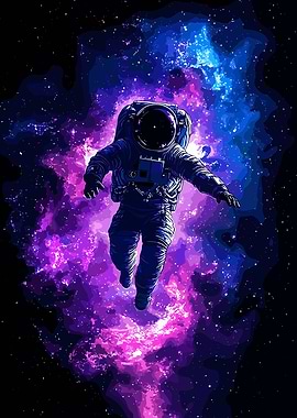 Astronaut in Nebula