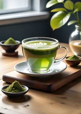 Matcha Latte Still Life