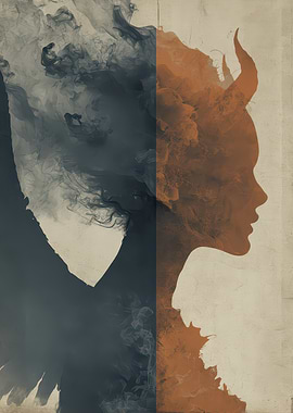 Angel and Devil Duality Portrait