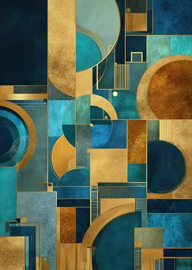 Abstract Geometric Art Deco Art