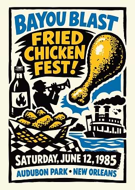 Bayou Blast Fried Chicken Fest Poster