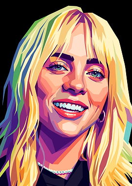 Billie Eilish Pop Art Portrait