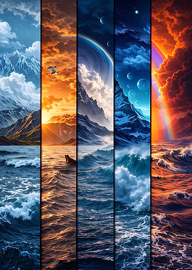 Ocean and Mountain Panels