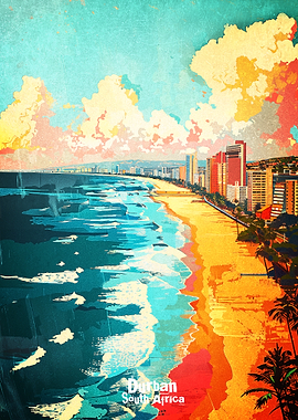 Durban South Africa Art Poster