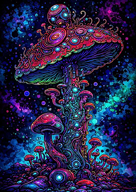 Psychedelic Mushroom Fantasy