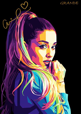 Ariana Grande Pop Art Portrait
