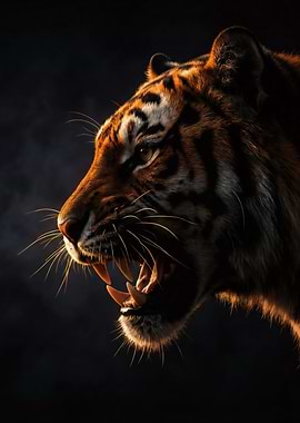 Roaring Tiger Portrait