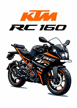 KTM RC 160 Motorcycle Illustration