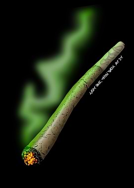 Smoking Joint with Green Smoke