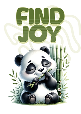 Cute Panda Find Joy