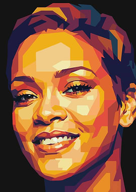 Rihanna Pop Art Portrait
