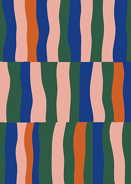 Abstract Wavy Stripes Pattern
