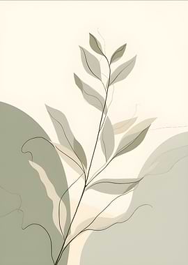 Minimalist Botanical Art Print