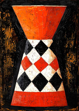 Abstract Hourglass Painting