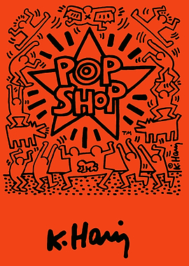 Keith Haring Pop Shop Red Art