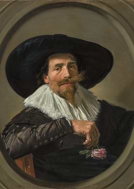 Portrait of a Man with Rose