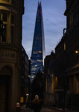 The Shard through London street
