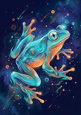 Cosmic Frog Illustration