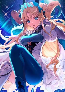 Girl with Blonde Hair and Crown