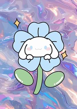Cinnamoroll Flower on Marble Background