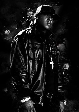 Jadakiss Monochrome Portrait of a Man in Jacket