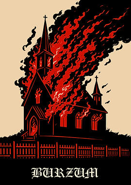 Burzum Church Fire Art