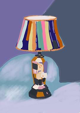 Colorful Striped Lamp Digital Art