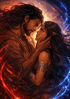 Passionate Embrace: Fire and Ice