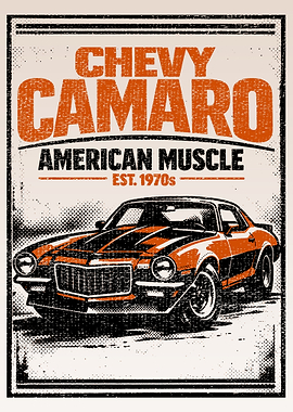 Chevy Camaro American Muscle Poster