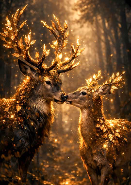 Dear Couple - Luxury Animal Wall Art - Romantic Gift Decor