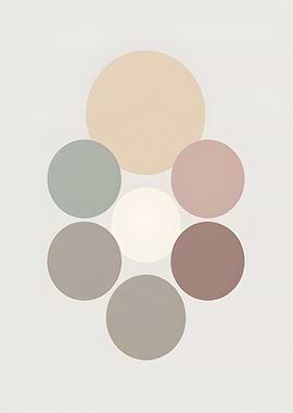 Abstract Circles in Pastel Colors
